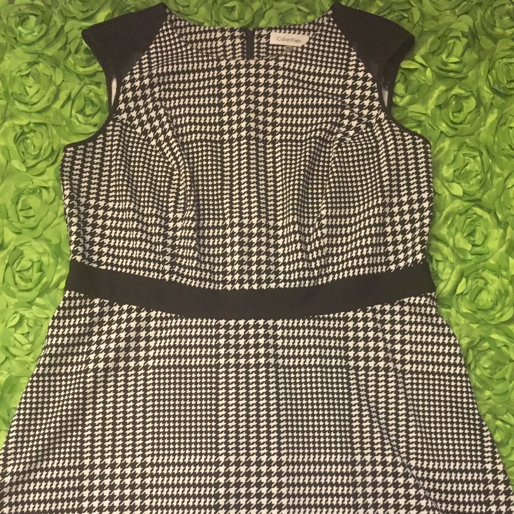 Calvin Klein Houndstooth Pattern Dress
